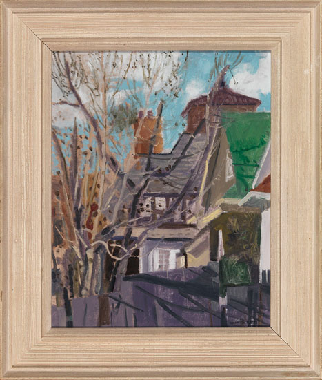 Trees and Houses in Spring by Maxwell Bennett Bates