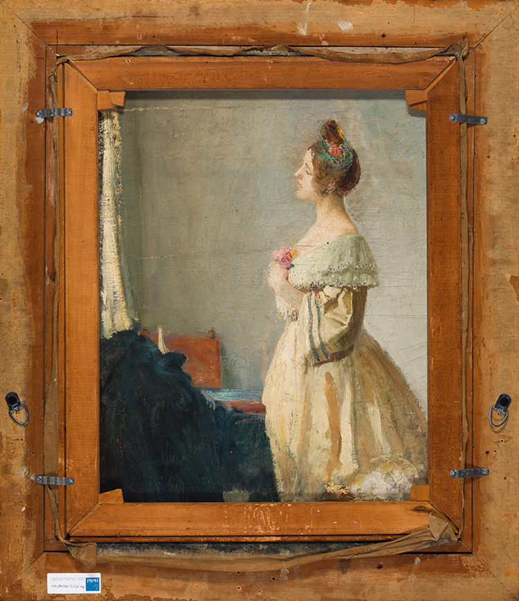 Dutch Interior / Lady at the Window (verso) by Frederick Simpson Coburn