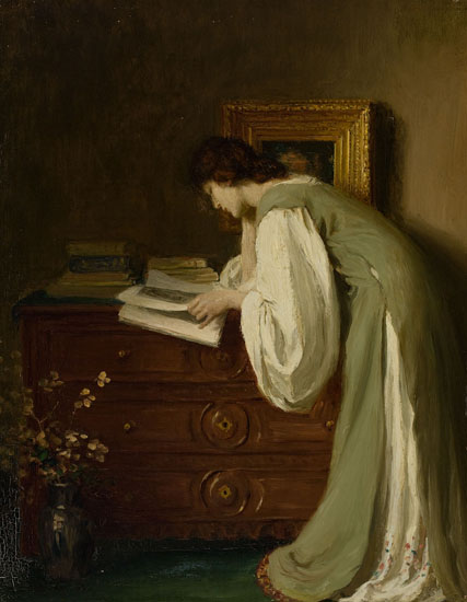 Interior with a Lady Reading by Frederick Simpson Coburn