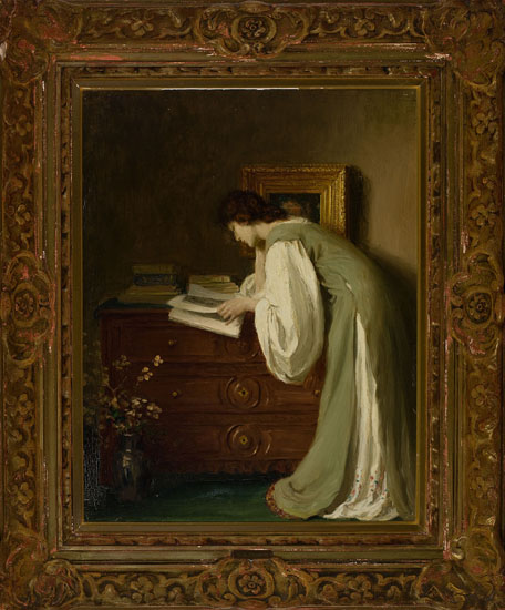 Interior with a Lady Reading by Frederick Simpson Coburn
