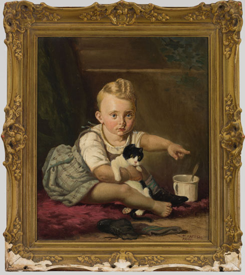 Child with Cat by William Raphael