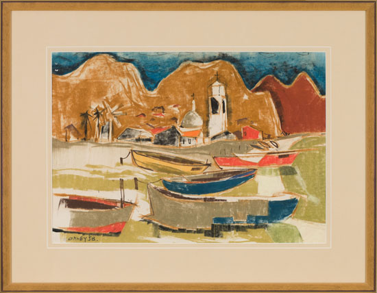 Boats by the Shore by Toni (Norman) Onley