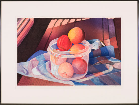 Peaches in a Plastic Pot by Mary Frances Pratt