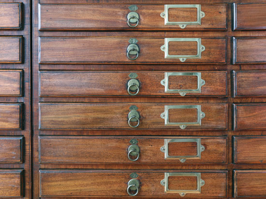 A George II Mahogany Filing Cabinet by 18th Century British School