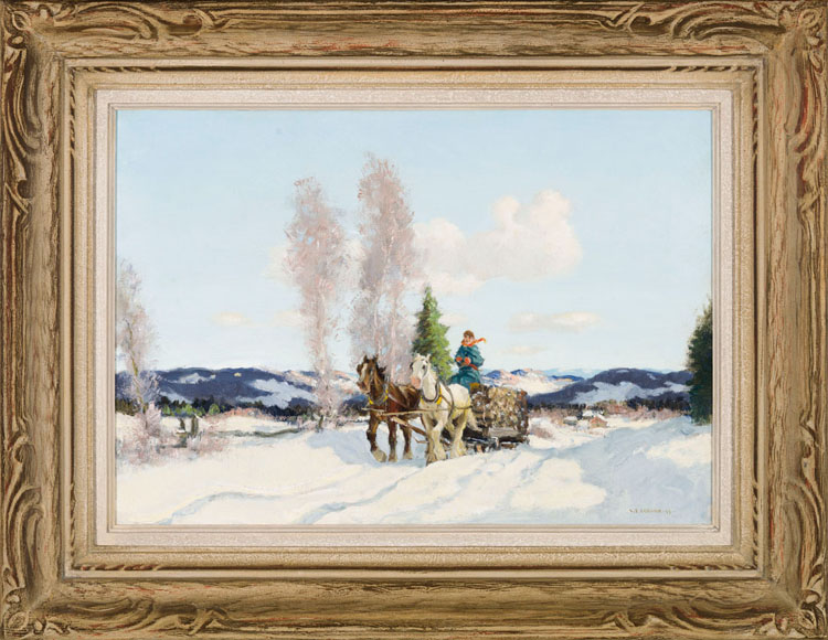 Hauling Logs, Winter by Frederick Simpson Coburn