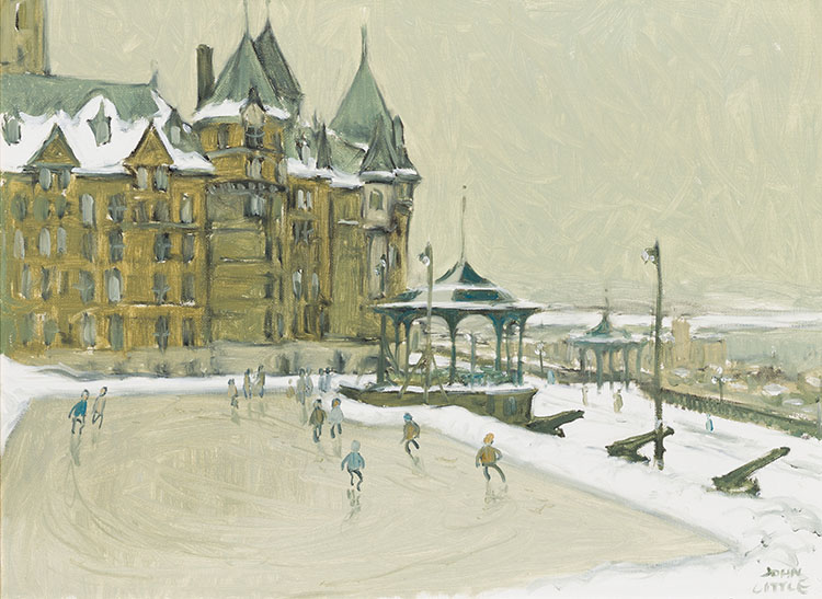 La Patinoire, Château Frontenac, Québec by John Geoffrey Caruthers Little