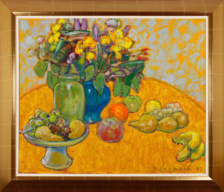Compote, Vase, Flowers & Fruit by Joseph Francis (Joe) Plaskett