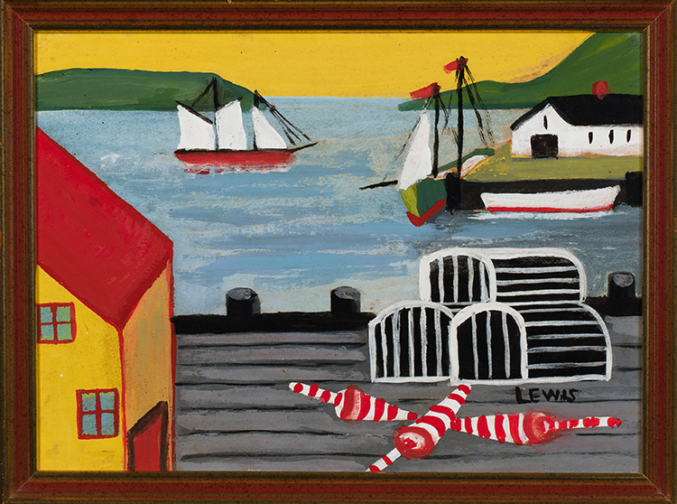 Fishing Boats and Lobster Traps by Maud Lewis