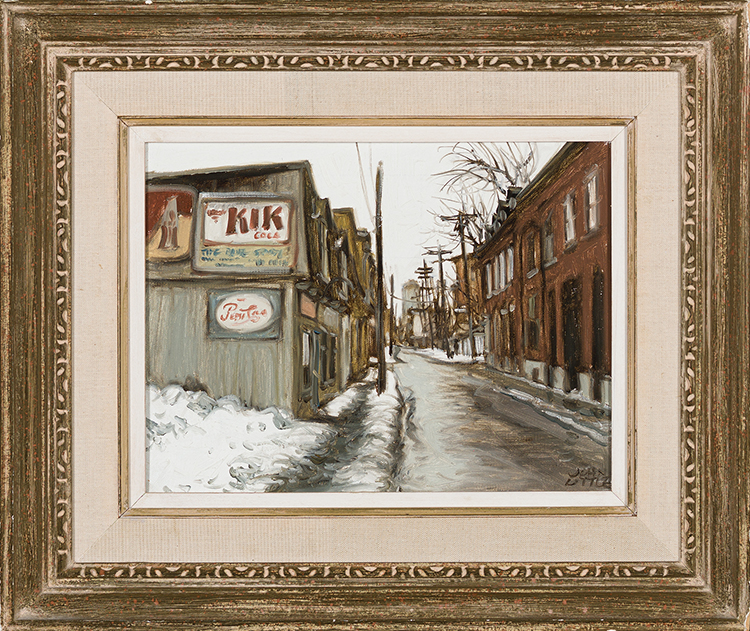 Rue de la Gauchetière d'autrefois (coin De Bullion), Montreal by John Geoffrey Caruthers Little