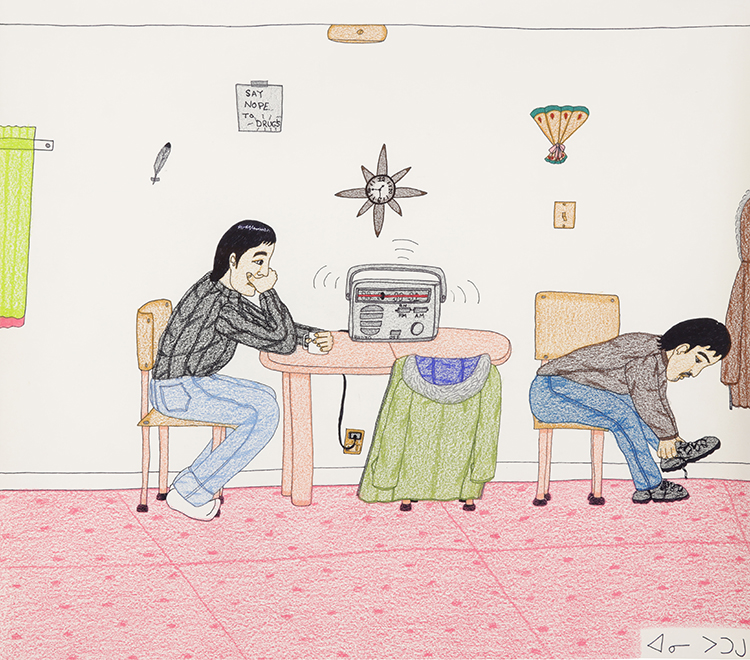 Two Men by Annie Pootoogook