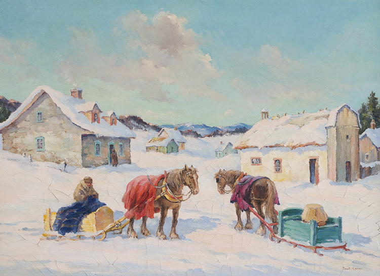 A Quebec Village: Baie St. Paul by Paul Archibald Octave Caron