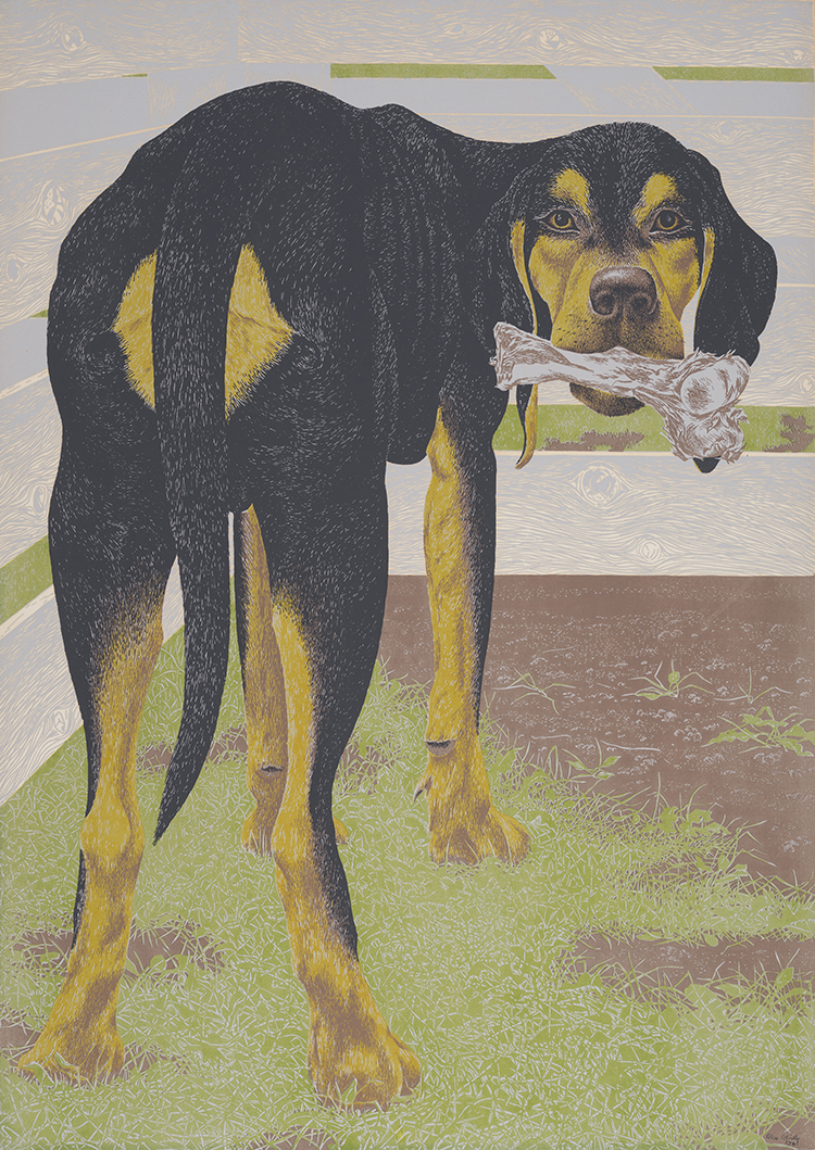 Dog with Bone by Alexander Colville