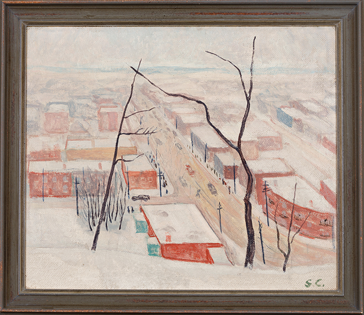 Winter, Côte-des-Neiges, hiver jour gris by Stanley Morel Cosgrove