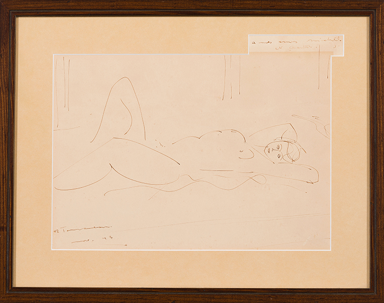 Nu couché by Jacques Godefroy de Tonnancour