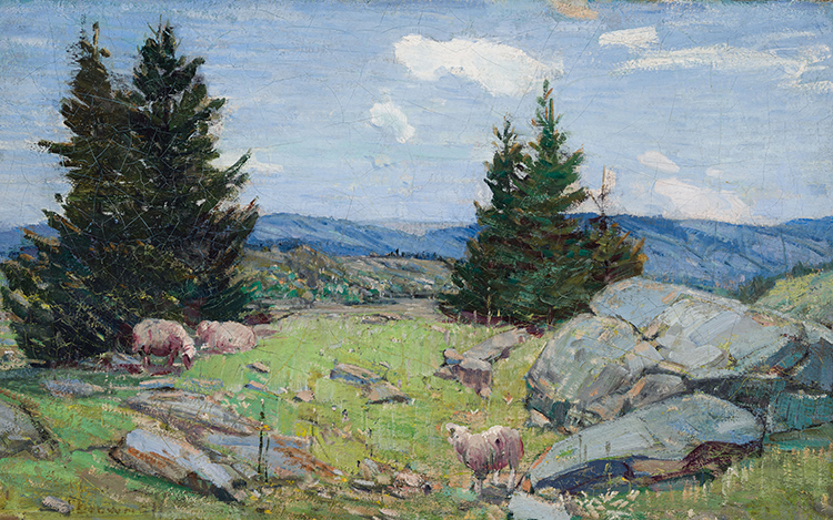 Sheep in a Gatineau Landscape par Peleg Franklin Brownell