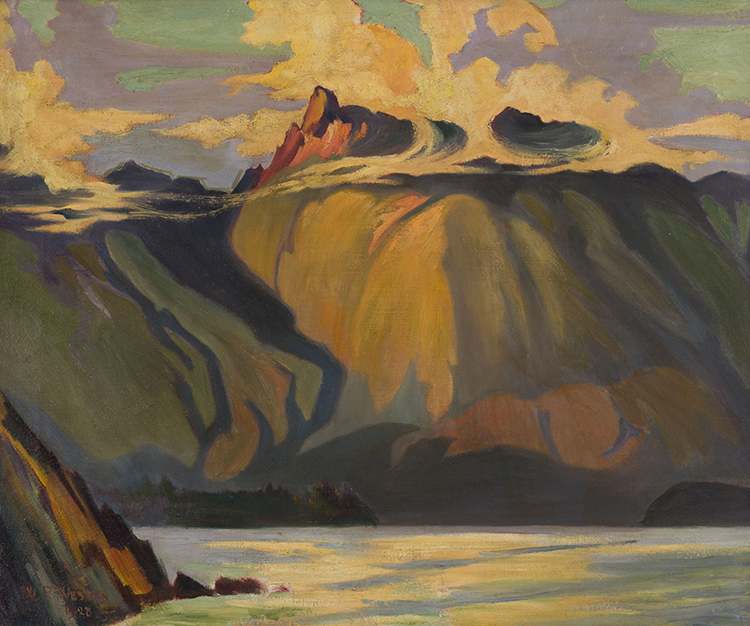 Evening, Howe Sound par William Percival (W.P.) Weston