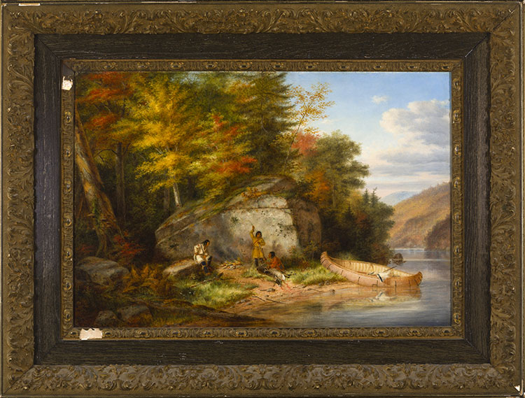 Camping at the Big Rock by Cornelius David Krieghoff