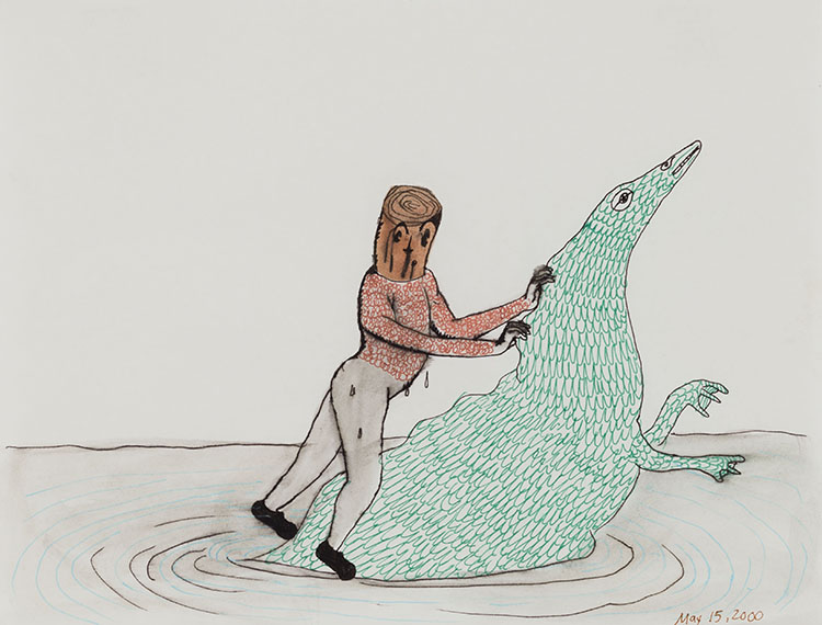 Figure and Animal by Royal Art Lodge: Marcel Dzama/Neil Farber