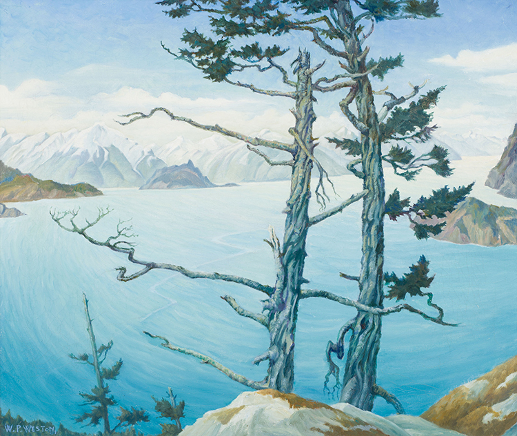 Coast Scene, Howe Sd., BC par William Percival (W.P.) Weston