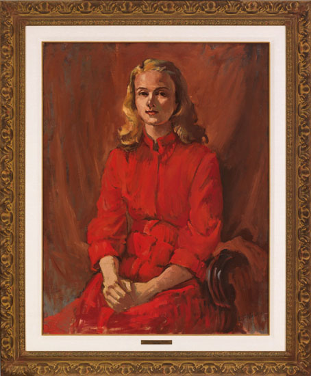 Portrait of a Young Woman / Please Note This Work is Withdrawn From the Sale par Lilias Torrance Newton
