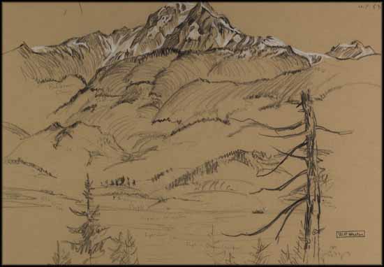 Mountain Landscape with Old Pine par William Percival (W.P.) Weston