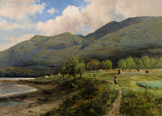 Country Scene with Peasants by John Arthur Fraser