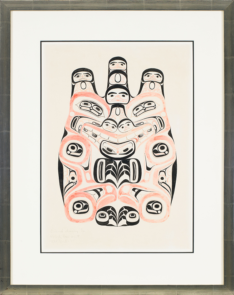 Drawing for Grizzly Bear Print by William Ronald (Bill) Reid