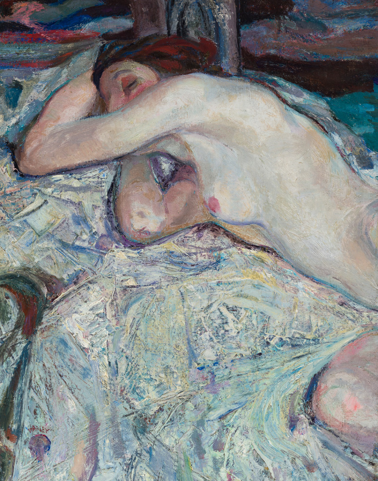 Nude on a Couch par Frederick Horsman Varley