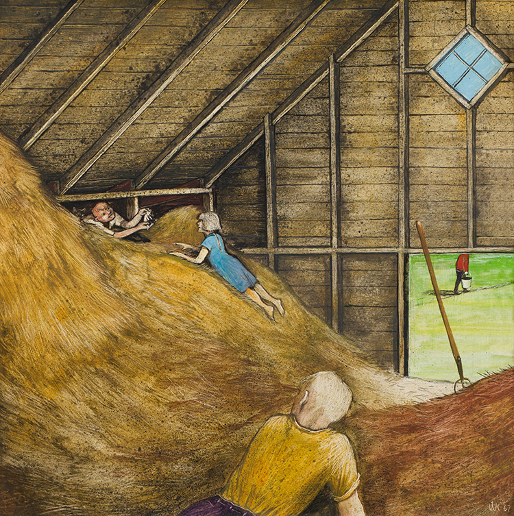 Finding Kittens in the Hayloft (from Memories of a Manitoba Childhood) par William Kurelek