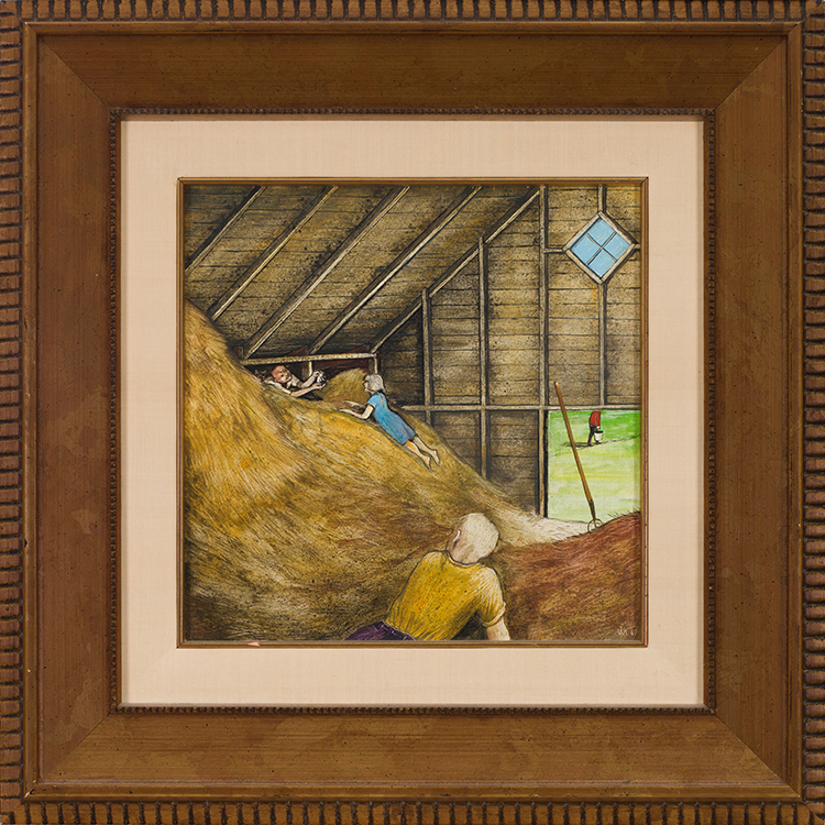 Finding Kittens in the Hayloft (from Memories of a Manitoba Childhood) by William Kurelek