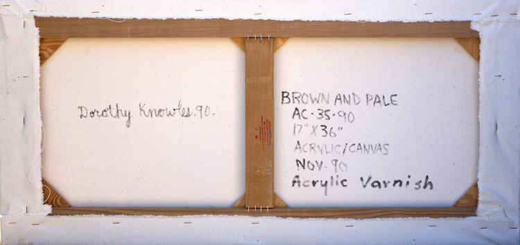 Brown and Pale (AC-035-90) by Dorothy Knowles