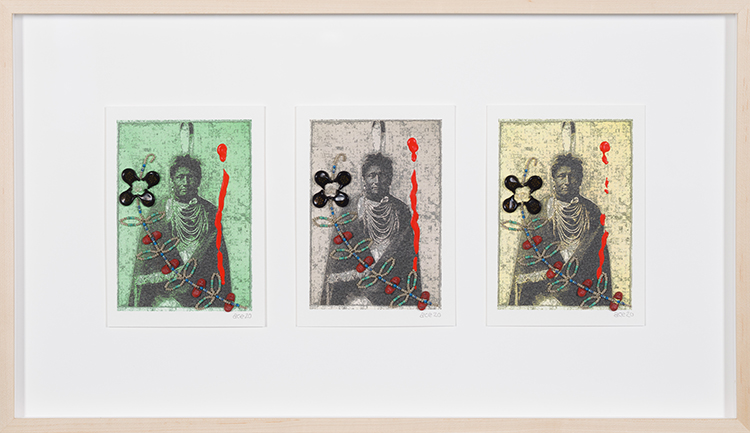 Bloodline Triptych (#3, #4, #6) by Barry Ace