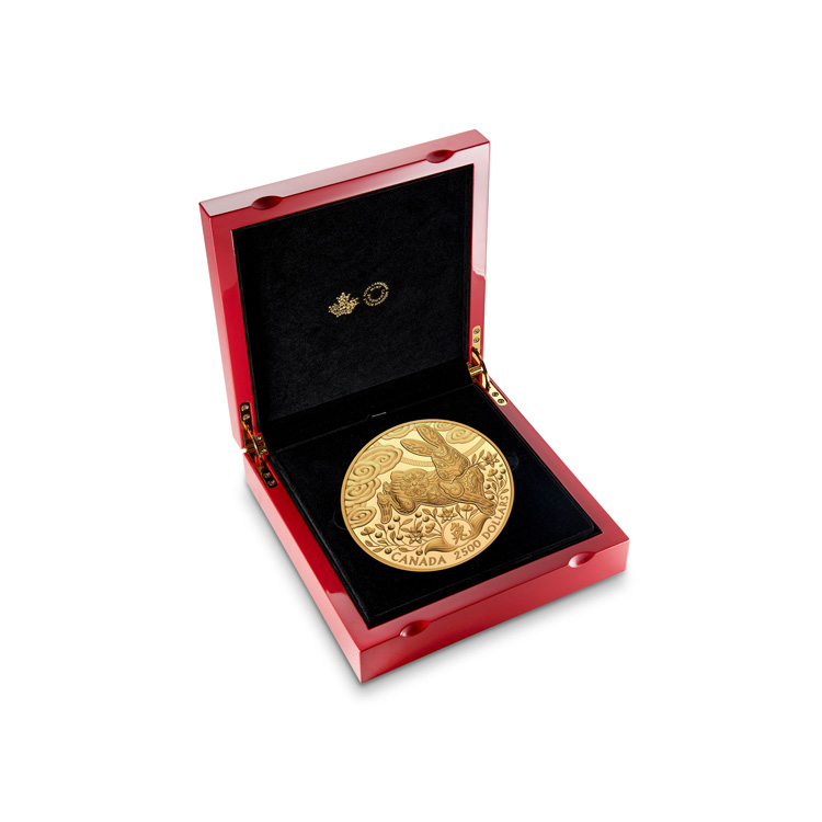 2023 Pure Gold Coin – Lunar Year of the Rabbit by Royal Canadian Mint - Monnaie royale canadienne