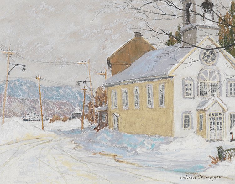 The Ferry Leaving From Levis, Quebec City by Horace Champagne