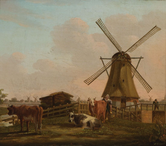 Landscape with Windmill by W. Robert