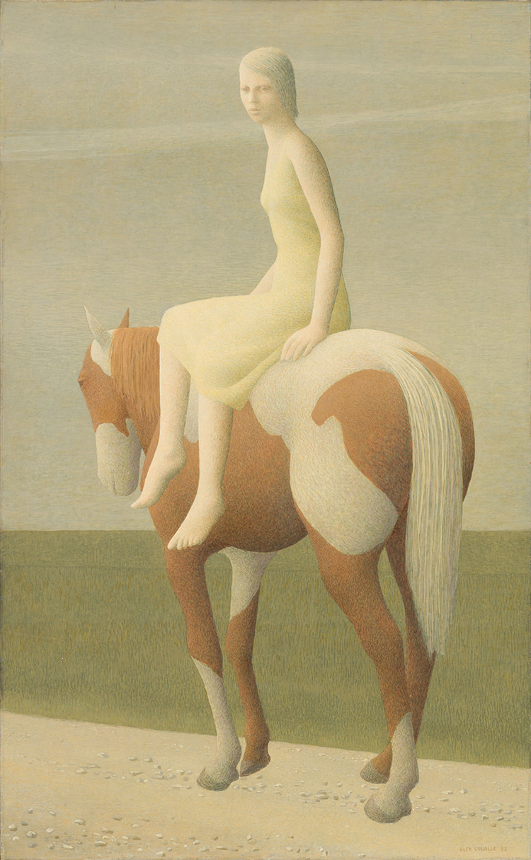 Girl on Piebald Horse par Alexander Colville