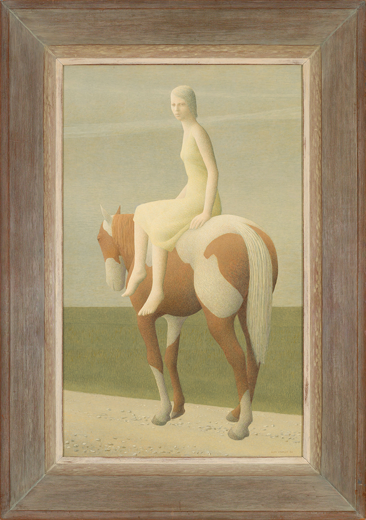 Girl on Piebald Horse par Alexander Colville