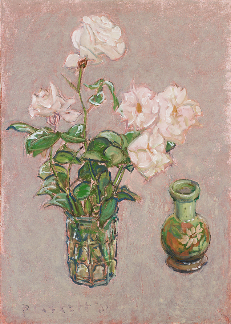 White Roses & Vase by Joseph Francis (Joe) Plaskett