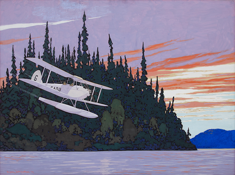 Float Plane Coming in for a Landing par Frank Hans (Franz) Johnston