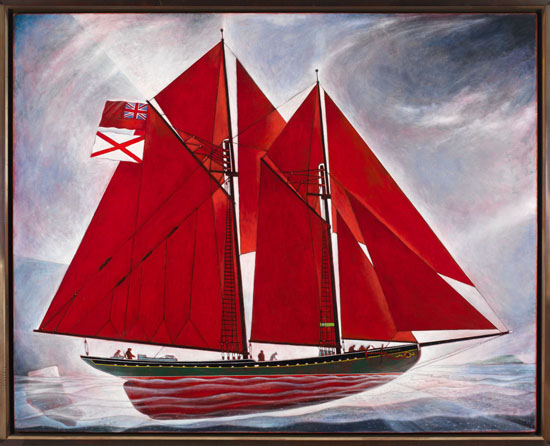 "The Flora S. Nickerson" (with Barked Sails) Outward Bound for the Labrador par David Lloyd Blackwood