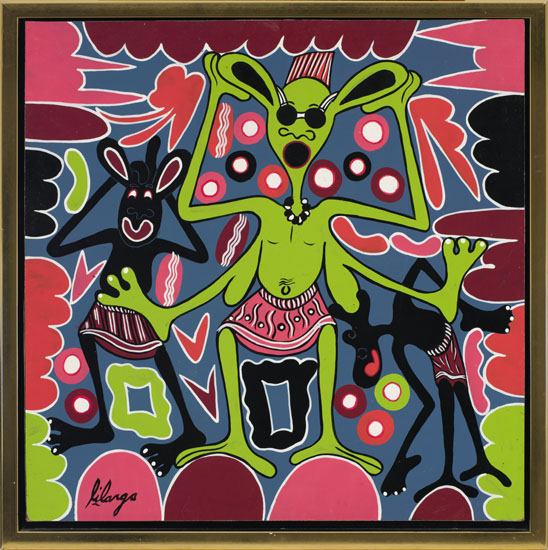 Green Figure with Four Arms by George Lilanga