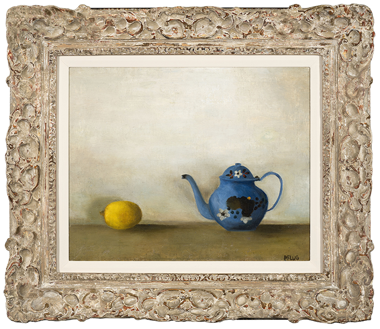 Still Life with Fruit and Blue Teapot par Christiane Sybille Pflug