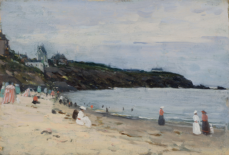 La plage de Saint-Énogat, Bretagne by Clarence Alphonse Gagnon