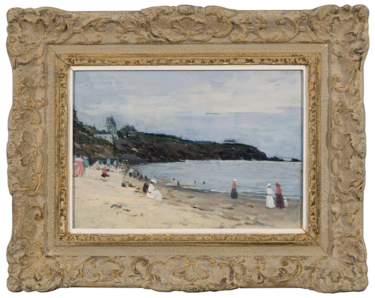 La plage de Saint-Énogat, Bretagne by Clarence Alphonse Gagnon