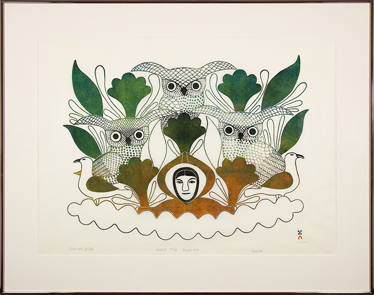 Owls and Foliage by Kenojuak Ashevak