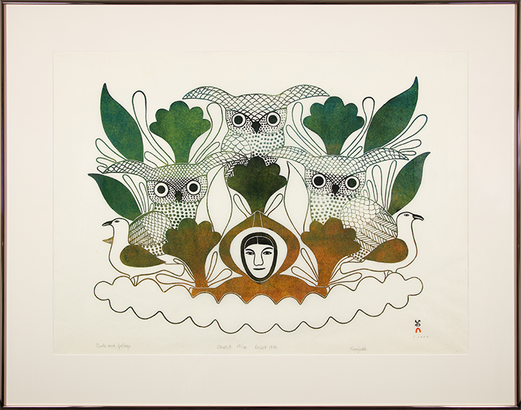 Owls and Foliage par Kenojuak Ashevak