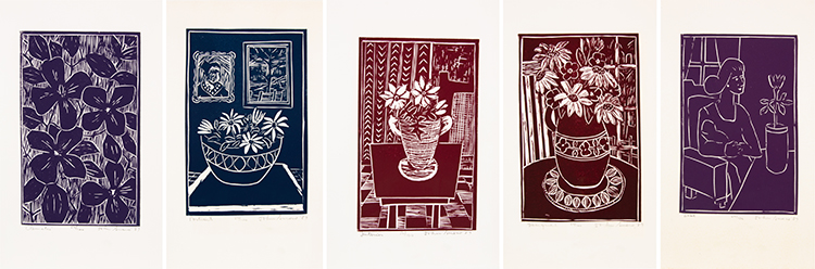 Portfolio of Five Linocut Prints par John Harold Thomas Snow