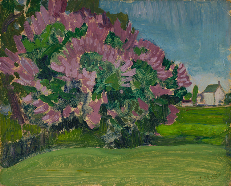 The Lilac Bush at the Artist's Home - Thornhill House by James Edward Hervey (J.E.H.) MacDonald