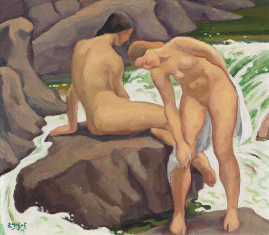 Two Bathers par Edwin Headley Holgate