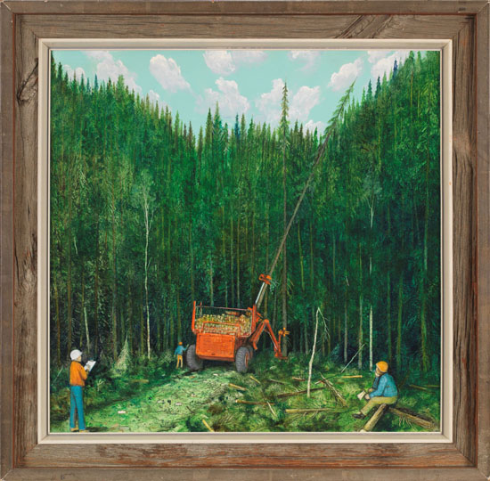 The Tree Harvester par William Kurelek